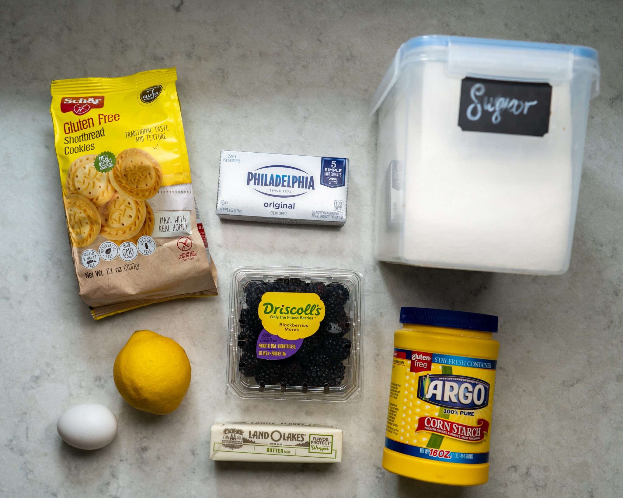 Ingredients Miniature Blackberry Cheesecakes | Nomemade Gluten Free Bakery